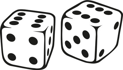 White dice