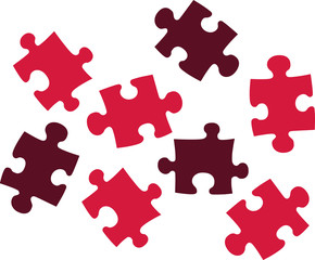 Red puzzle pieces
