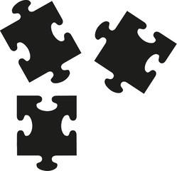 Obraz premium Puzzle pieces icons