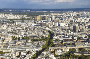 Fototapeta premium Aerial view of Paris