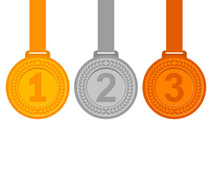 Gold, silver and bronze medals for the winners