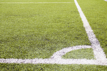 football green field at corner