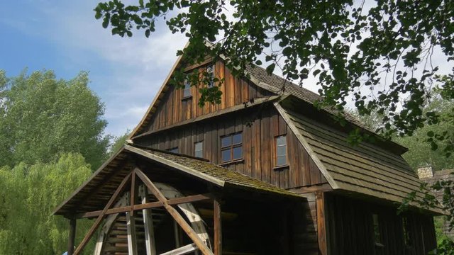Wooden House in the Forest on a Sunny Day