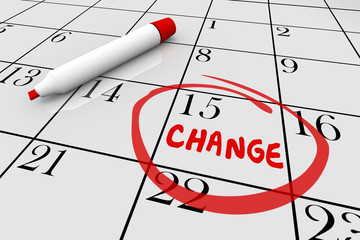 Change Day Date Major Shift Different Plan Calendar 3d Illustrat