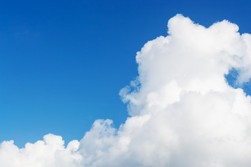 Blue sky with pattern of white cloud