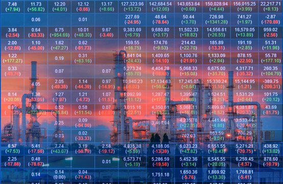 Oil and Energy Companies Stock Investment Concept