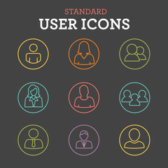 Standard User Icon Set