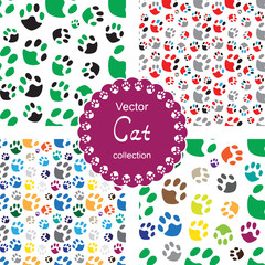 Pattern with cat paw