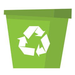 Recycle garbage can vector illustration.