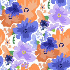 Fototapeta na wymiar Ditsy pattern with flowers