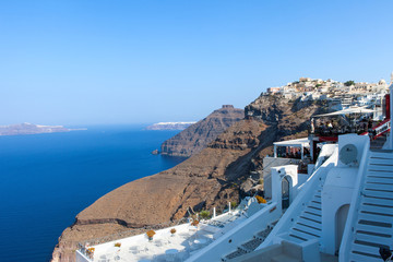 White houses and blue domes of Fira, Santorini