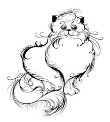 Stylized Persian Cat