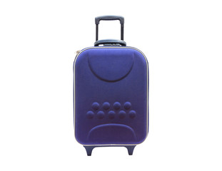 blue suitcases, isolated.with clipping path
