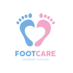 Foot logo, foot care logo template