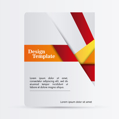 design template orange red website decoration layout icon, vector illustration