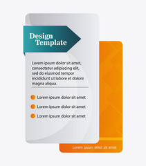 design template orange blue website decoration layout icon, vector illustration