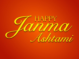 Happy Janmashtami background.