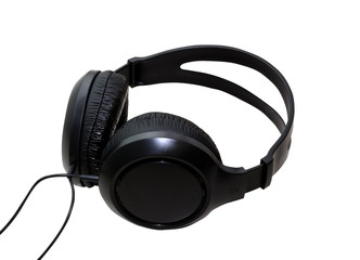 headphones. Isolated on white background with copy space