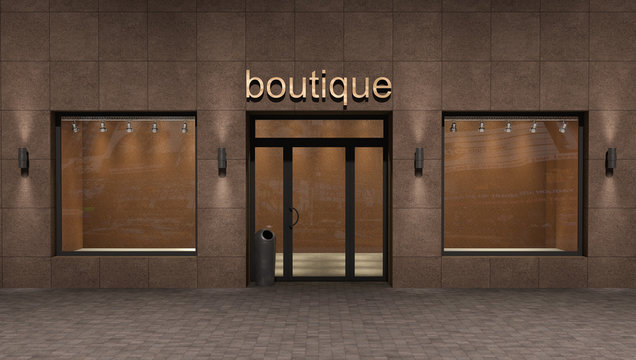 store exterior, 3d illustration