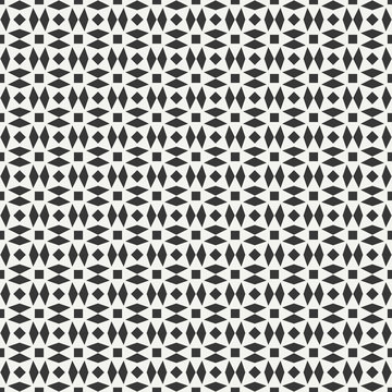 Geometric line monochrome lattice seamless arabic pattern. Islamic oriental style. Wrapping paper. Scrapbook paper. Tiling. White vector illustration. Moroccan background. Swatches. Graphic texture.