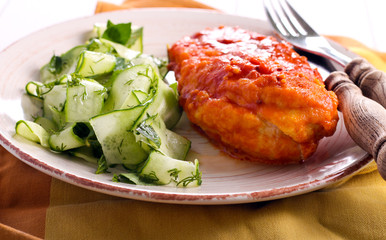 Chicken breast in tomato sauce