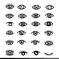 eye icon set illustration design