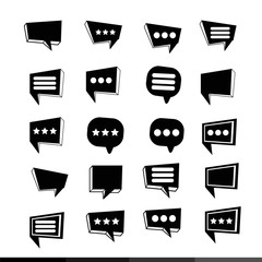 speech bubble set illustration design