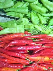 The Red chilli in a market
