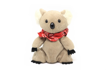 Doll koala bare isolated on white