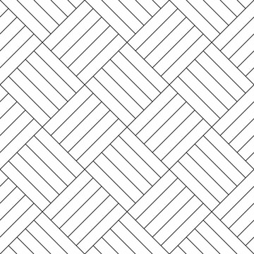 Black and white simple wooden floor parquet seamless pattern, vector