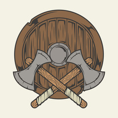 Viking weapon. Vector illustration