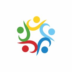 Swooshy People vector logo icon