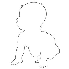 silhouette of baby