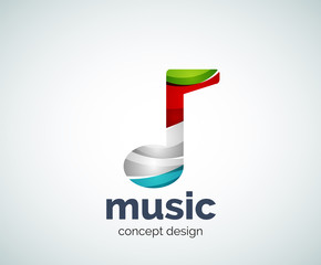 Music note logo template