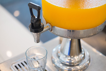 Orange juice in water cooler