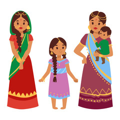 Vector illustration indian people