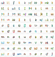Mega set of 100 vector letter logos