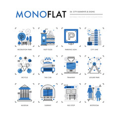 City Elements Monoflat Icons