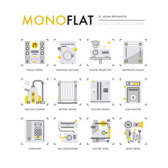 Home Appliances Monoflat Icons