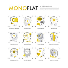 Mental Processes Monoflat Icons