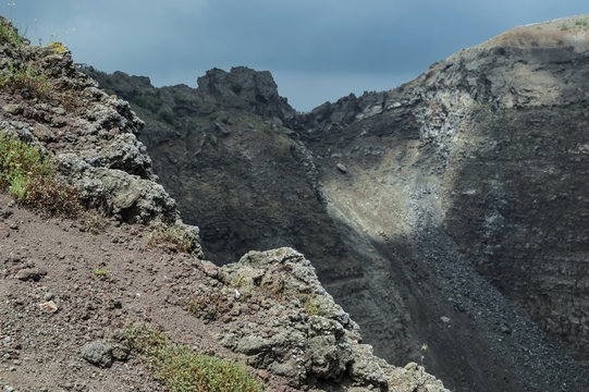 Crater of Mt Vesuvius