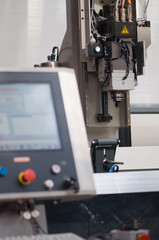 CNC industrial drill with command console