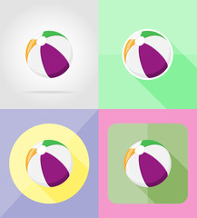 Fototapeta premium beach ball flat icons vector illustration