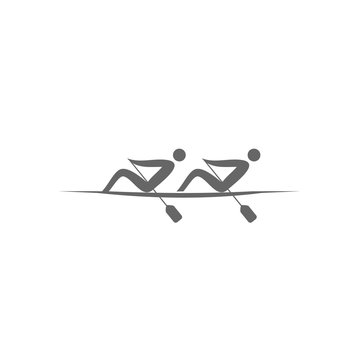 Logo Rowing Twos. Sport Summer 