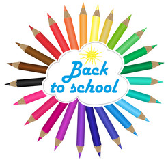 Back to school. The palette of pencils.