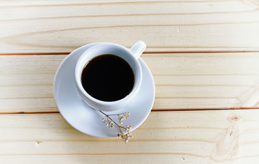 espresso coffee Coffee cup  on wood table