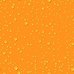 Orange water transparent drops seamless pattern. - 118116587