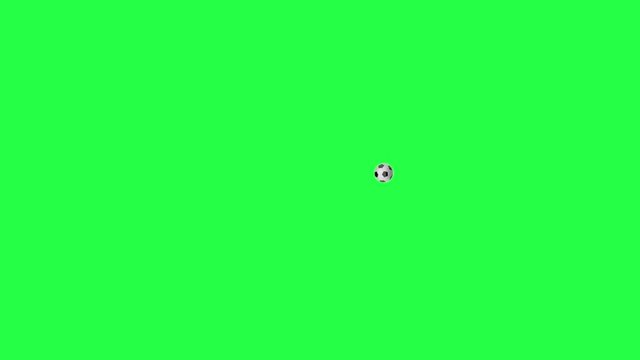 Soccer ball drop and jumping on a chroma key green background. 
Can be used in advertising and on television.
