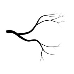Obraz premium bare branch tree silhouette vector symbol icon design. Beautiful illustration isolated on white background