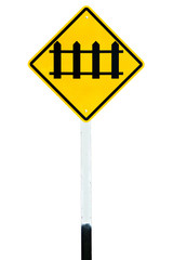 Traffic railway sign